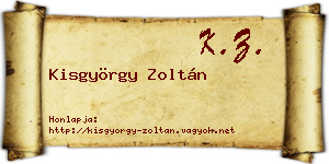 Kisgyörgy Zoltán névjegykártya